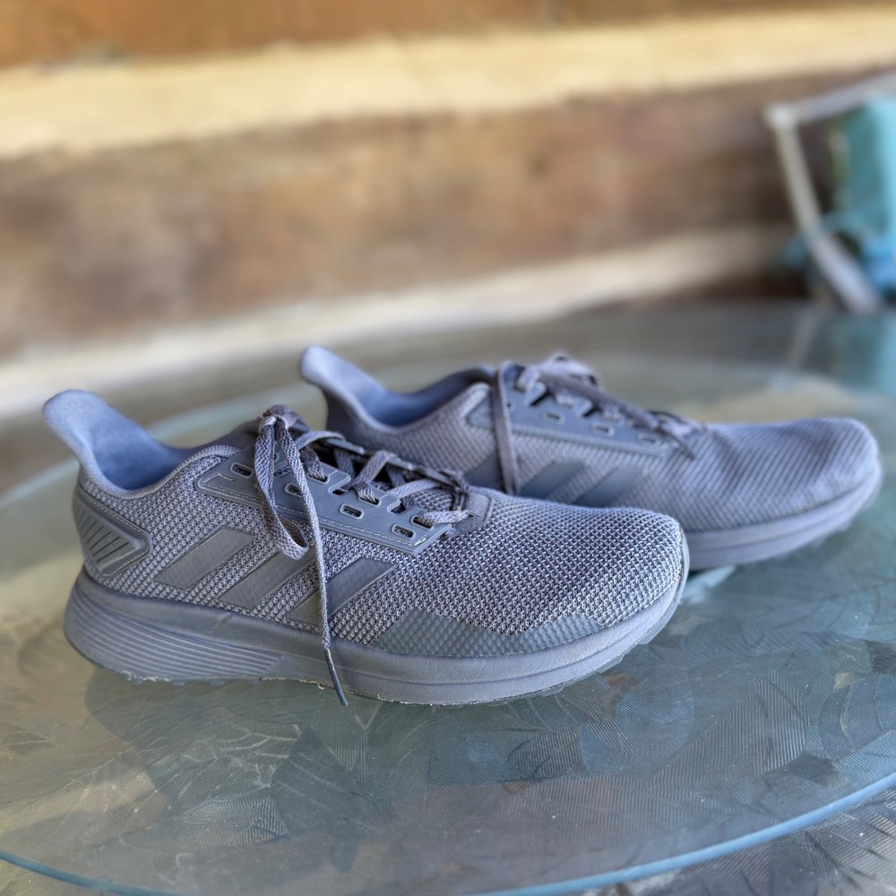 Adidas Duramo 9 Mens Running Shoes Grey Cloudfoam Sneakers Size 8.5/10 Women's - Picture 8 of 8